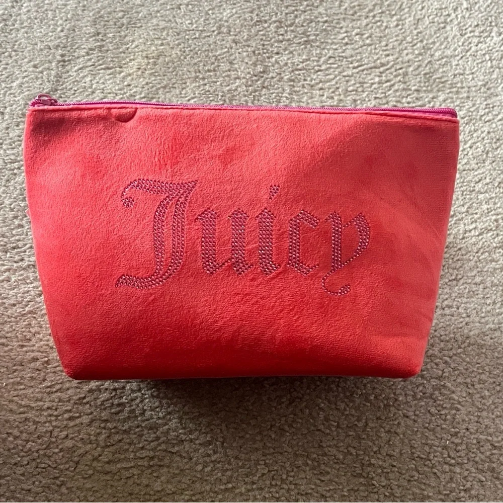Juicy Couture Pink Cosmetic Bag and Toiletry Bottle